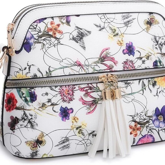 Women Tassel Zipper Pocket Crossbody Bag Shoulder Purse Fashion Travel Bag with - Picture 1 of 6